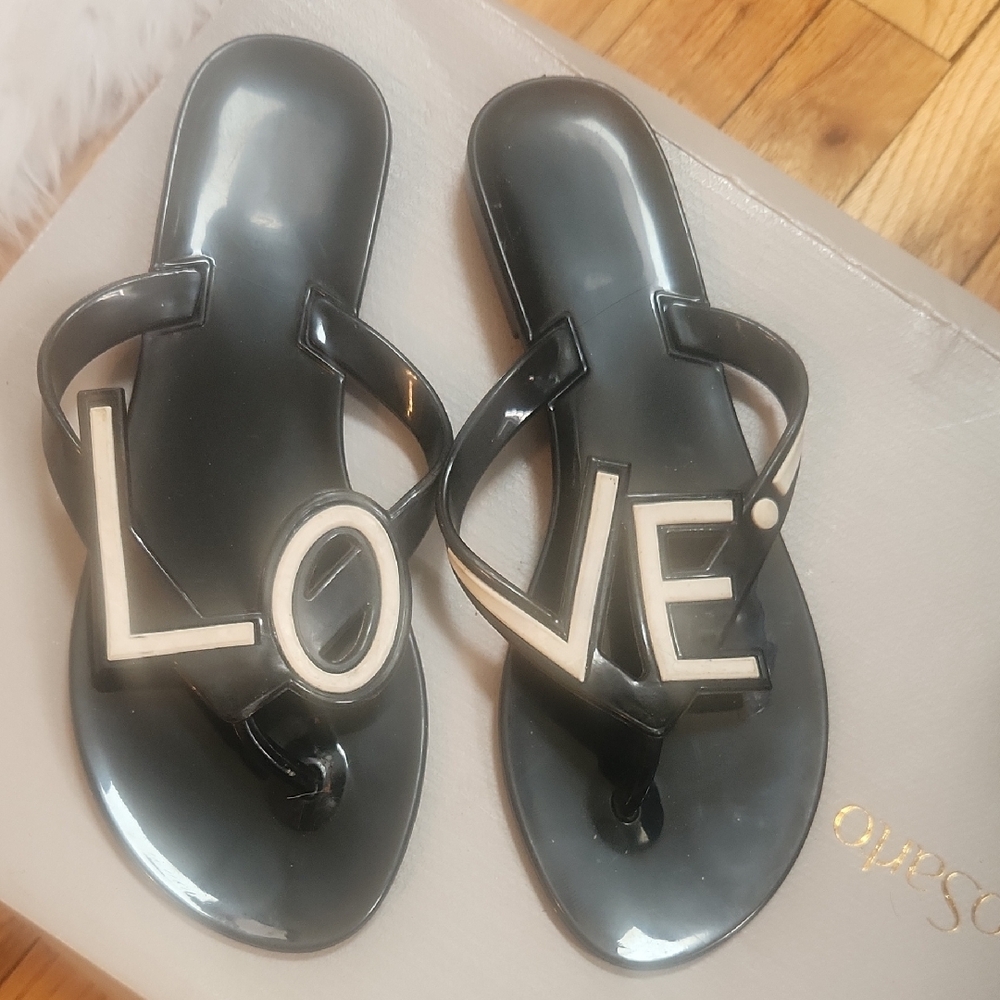 Stylish Black Love Sandals
